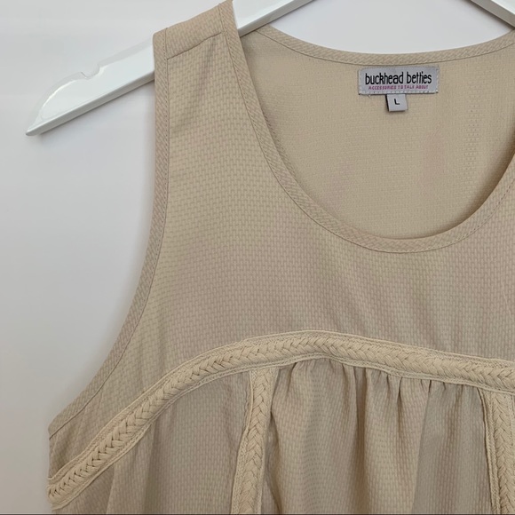 Buckehead Betties Cream Berkley Tank Large - Picture 3 of 8